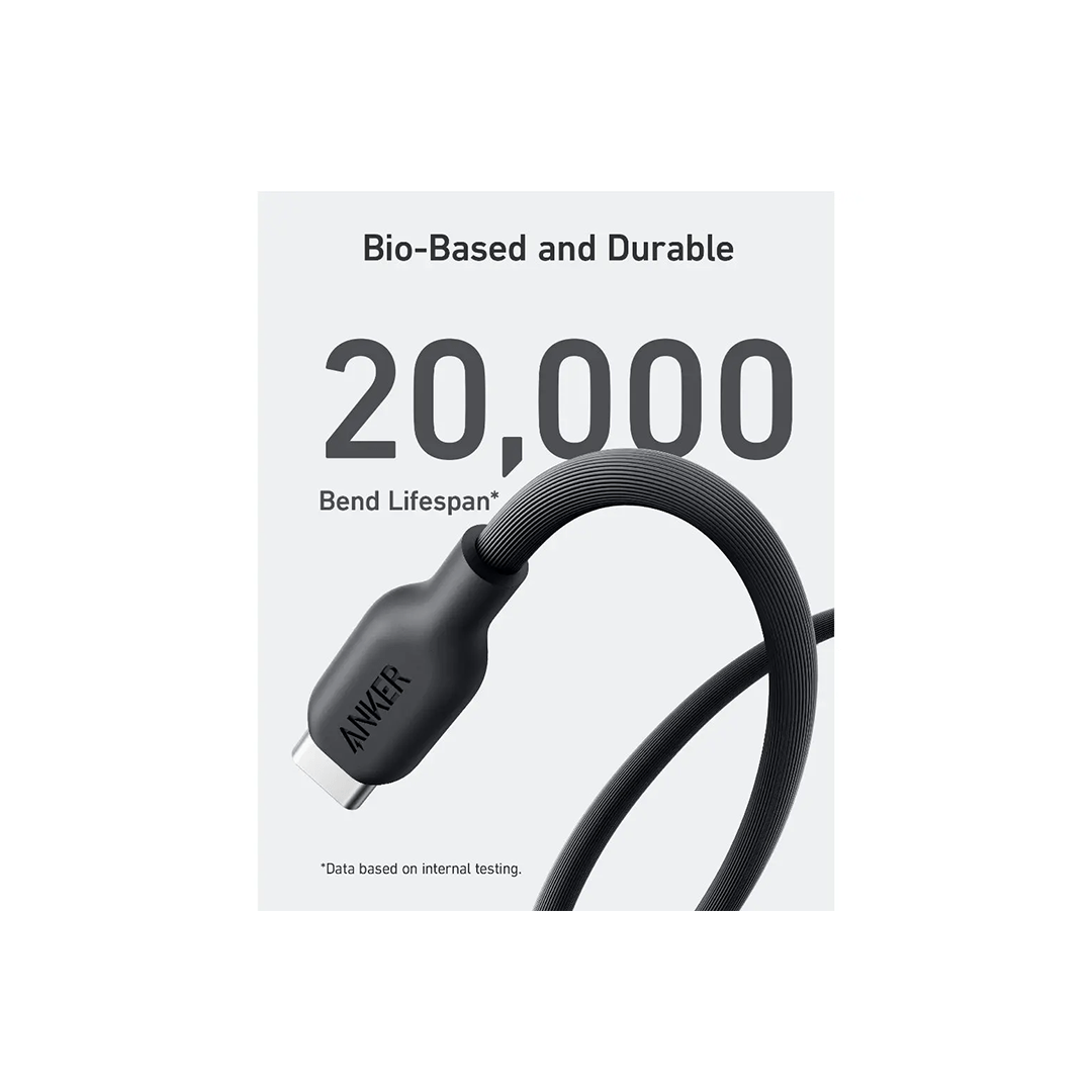 Anker 544 USB C Cable 100W Type C to Type C Cable 3ft - Black in Qatar Anker 544 USB C Cable 100W Type C to Type C Cable 3ft - Black in Qatar